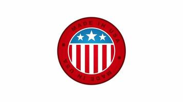 Made In USA Badge Animation video