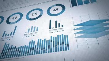 affärsstatistik, marknadsdata och layout för infografik video