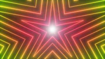 Abstract Neon Shiny Star Shape Background Loop video