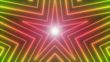 Abstract Neon Shiny Star Shape Background Loop video