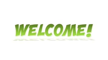 Welcome Message Cartoon Animation Loop video