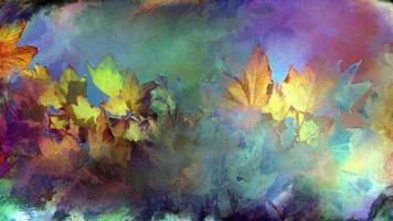 kleurrijke herfst gebladerte kunst achtergrond video