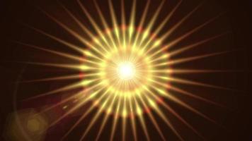 uma estrela gráfica pulsar irradiando luz e energia pulsante video