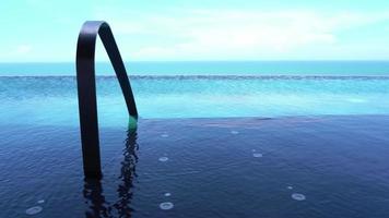 piscina al aire libre con vista al mar video
