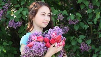 Happy Young Woman At The Garden video