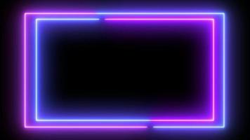 abstract licht neon frame video