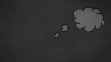 Cartoon Thought Cloud with Question Marks video
