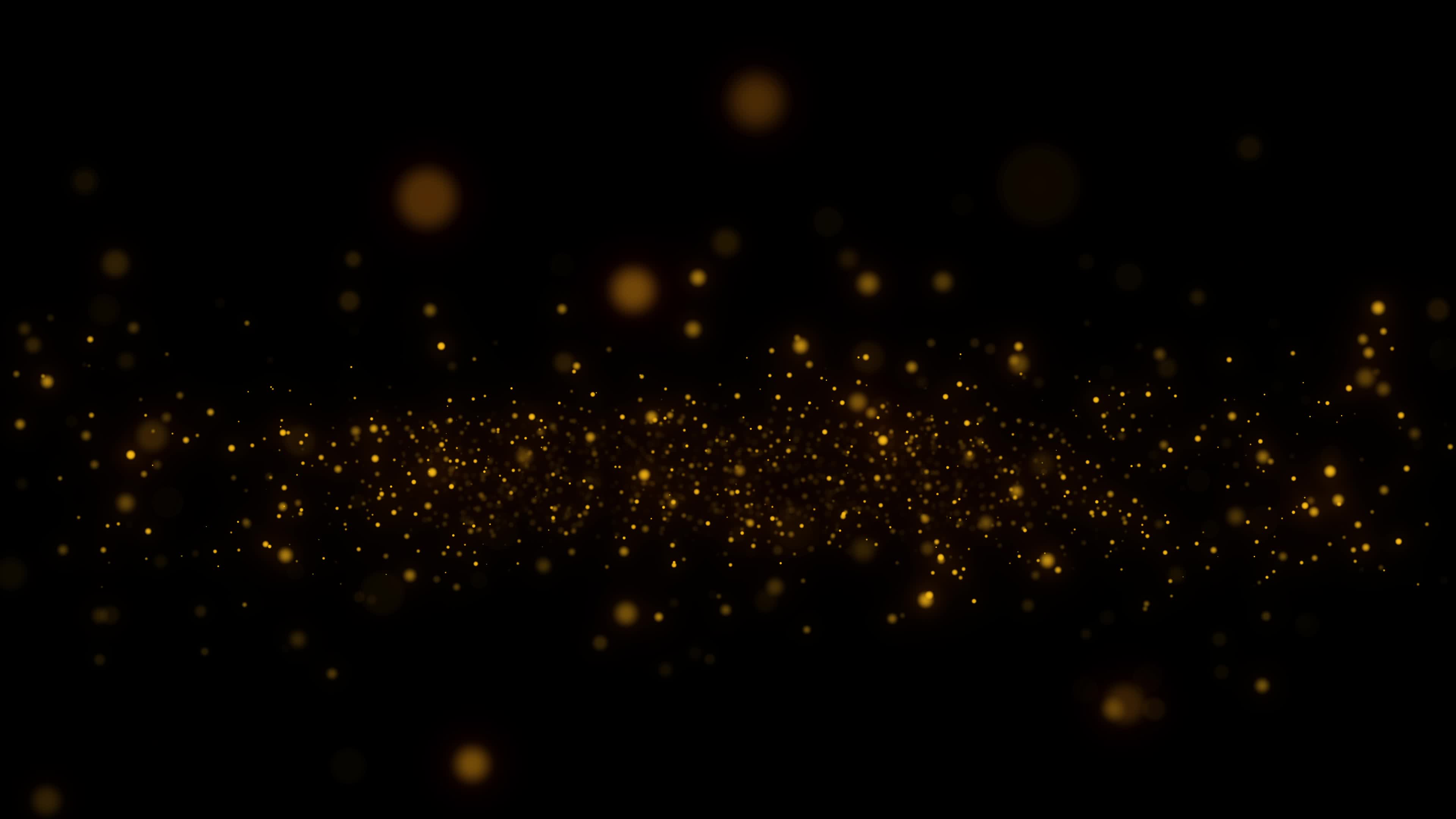 Golden Flying Particles Glittering background video clip 4k 1790944
