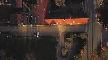 Top down view of houses in 4K video