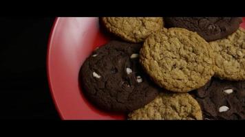 Cinematic, Rotating Shot of Cookies on a Plate - COOKIES 087 video