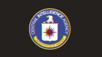 CIA-Symbol auf schlechtem alten Filmband video