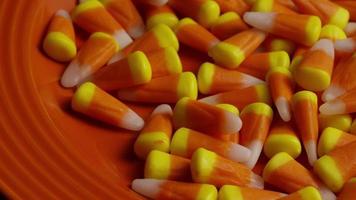 Rotating shot of Halloween candy corn - CANDY CORN 026 video