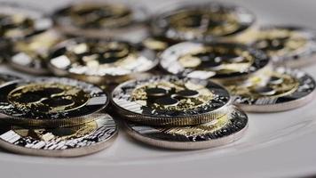 Rotating shot of Ripple Bitcoins digital cryptocurrency - BITCOIN RIPPLE 0056 video