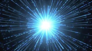 hyperspace achtergrond met glanzende starburst video