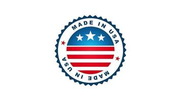 Made in USA Abzeichen Animation video
