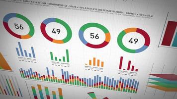 estatísticas de negócios, dados de mercado e layout de infográficos video