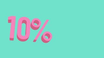 Mint And Pink Percent Numbers