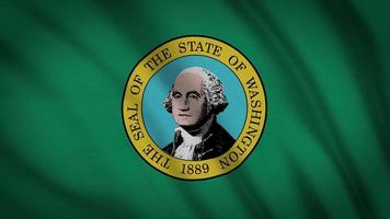 de vlag van de staat Washington video