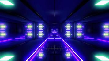 túnel futurista de ficção científica video
