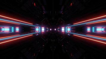 túnel brilhante de luzes futuristas de ficção científica video
