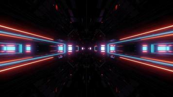 Futuristic Science-fiction Lights Glowing Tunnel  video