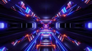 túnel futurístico de nave espacial scifi