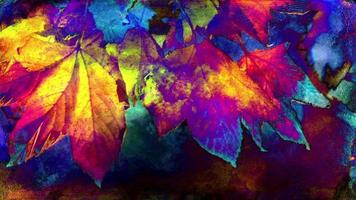 Colorful Autumn Foliage Art Background video