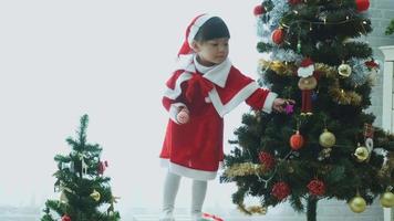 Girl Dressed As Santa Claus video