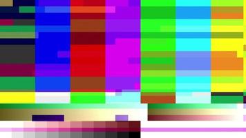 Barras de cores de TV com falha digital com defeito video