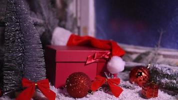 Winter Window With Christmas Decoration Gifts video