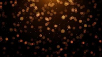 Floating Golden Dust Particles With Bokeh video