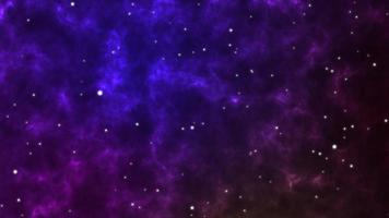 beelden 4k van reizen door stervelden in de ruimte als een supernova kleurrijk licht gloeiend. ruimte nevel blauwe achtergrond bewegende motion graphic met sterren ruimte rotatie nevel (video galaxy loop). video