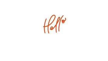 Cute Hello Summer Logo in Red.  video