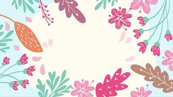 Flat Floral Animation with Copyspace video