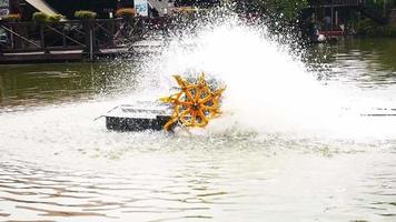 Water turbines help clean the air in the water. video