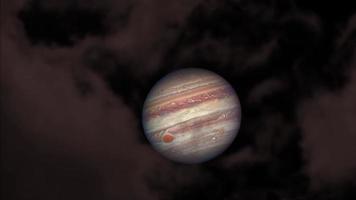 Jupiter sur l'animation du ciel nocturne video