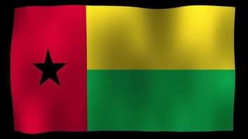 guiné-bissau flag 4k motion loop video estoque