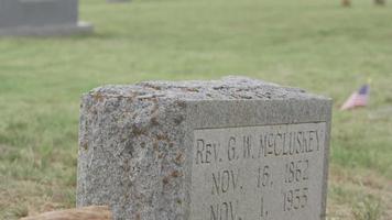 A closeup shot of a gravestone video