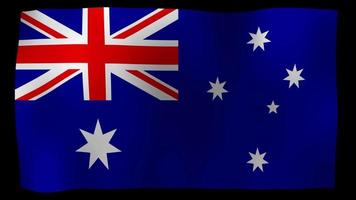 Australia Flag 4K Motion Loop Stock Video