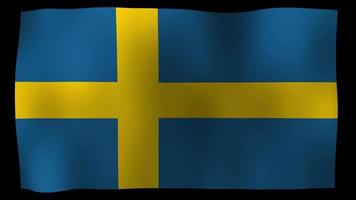 Sweden Flag 4K Motion Loop Stock Video