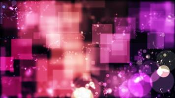 Pink and purple bokeh lights with rounded and square shapes video