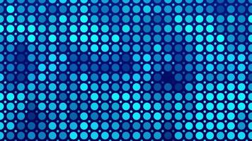 Pattern of big and small circles fading on dark blue background video