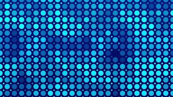 Pattern of big and small circles fading on dark blue background video