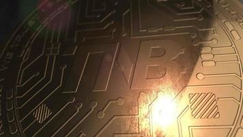 crypto currency tnb coin renderização em 3d blockchain video