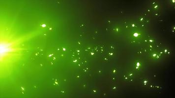 Fondo de partículas de luz abstracta que fluye lazo