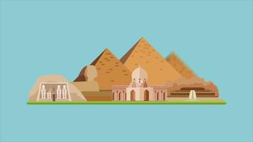 turismo egipto movimiento gráfico emergente video