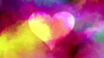 Colorful Heart Symbol Background Loop video