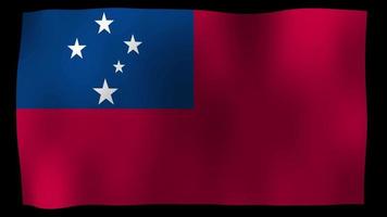 Vidéo de stock de boucle de mouvement 4k drapeau samoa video