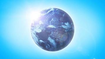 schöne hd Erde Planet auf Himmel Hintergrundschleife video