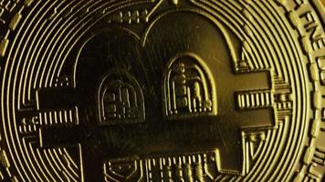 Rotating shot of Bitcoins (digital cryptocurrency) - BITCOIN MIXED 014 video